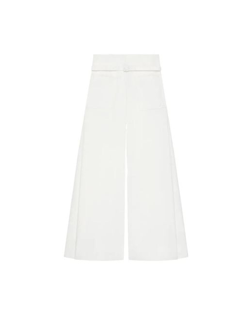 Courreges Broeken ,Wit ,Wide Broeken in het White