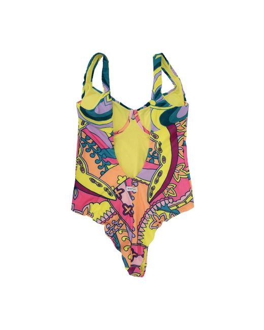 ME FUI Badmode ,Veelkleurig ,Polyester Badpak Met Gesp in het Red
