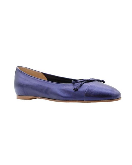 Luca Grossi Blue Vendome ballerinas