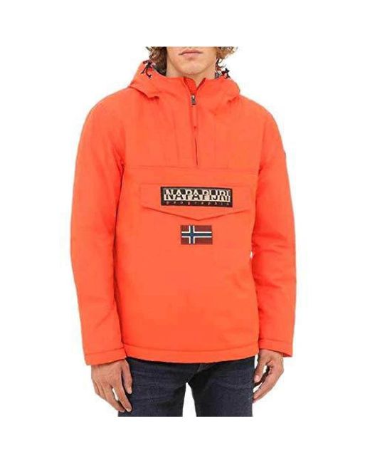 Napapijri Orange Winter Jackets for men