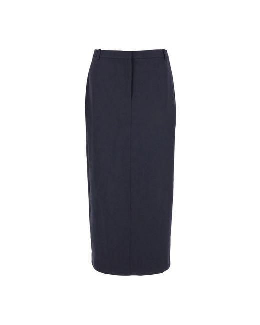 Theory Midi Wol Rok in het Blue