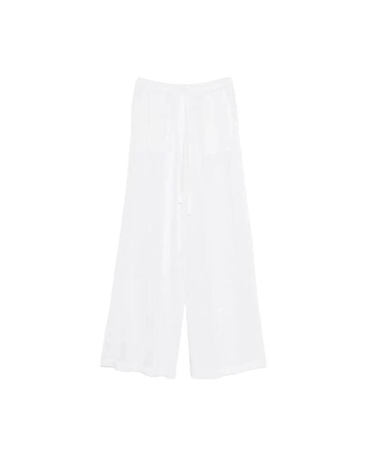 P.A.R.O.S.H. White Wide Trousers
