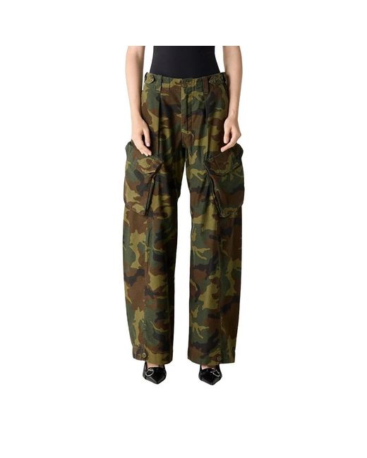 R13 Green Wide Trousers