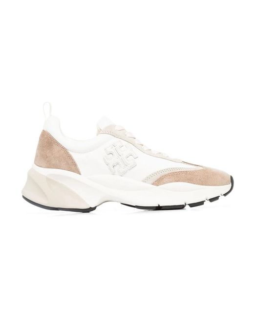 Zapatillas Blancas Parte Superior Deylon, Gamuza Y Cuero, Mujer, Talla Tory Burch de color White