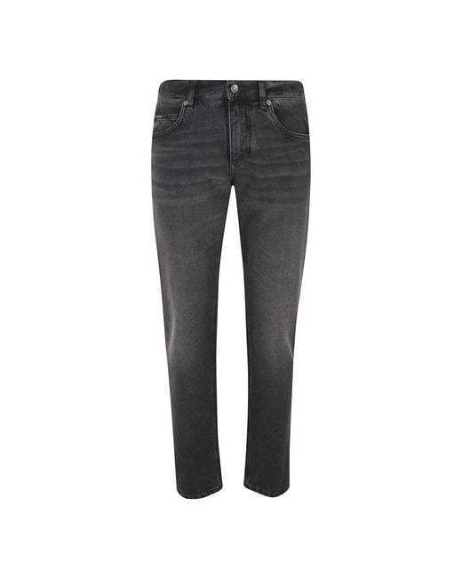 Dolce & Gabbana Gray Straight Jeans for men