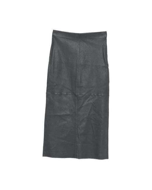 Leather Skirts Alysi de color Gray