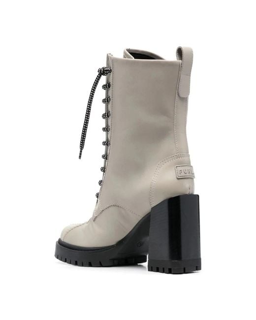 Furla Gray Heeled Boots