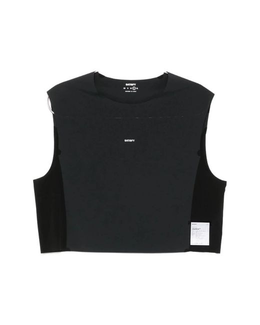 Satisfy Black Sleeveless Tops for men