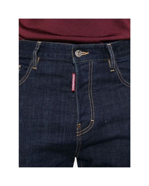 DSquared² Dunkelblaue Jeans Mit Logopatch in Blue für Herren