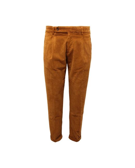 Berwich Brown Slim-Fit Trousers for men