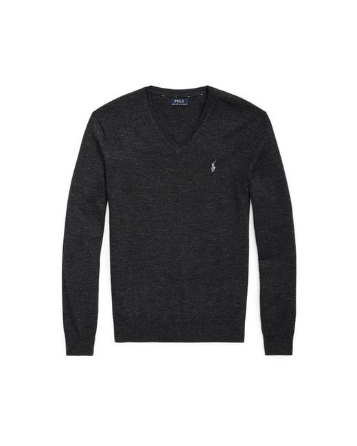 Polo Ralph Lauren Black V-Neck Knitwear for men