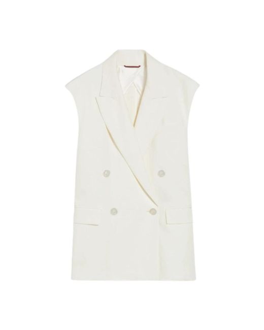 Max Mara Studio White Vests