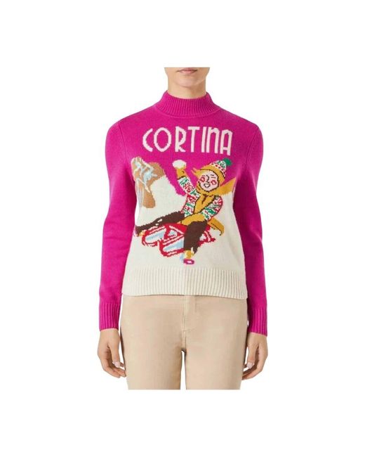 Mc2 Saint Barth Pink Kaschmirpullover in fuchsia