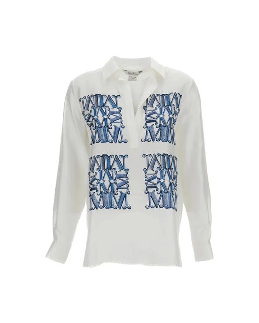 Max Mara Mxmfiltro Camicia Oceano in het Blue