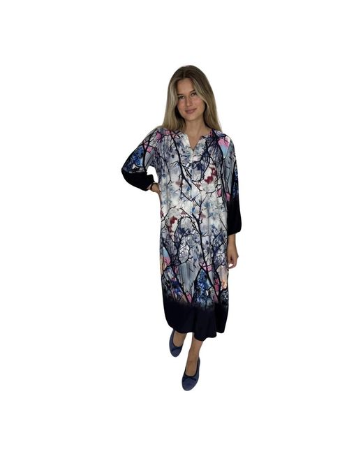 2-Biz Blue Midi Dresses