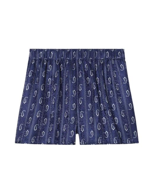Tory Burch Blue Short Shorts
