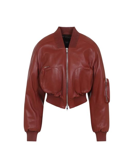 Phoebe Philo Red Leather Jackets