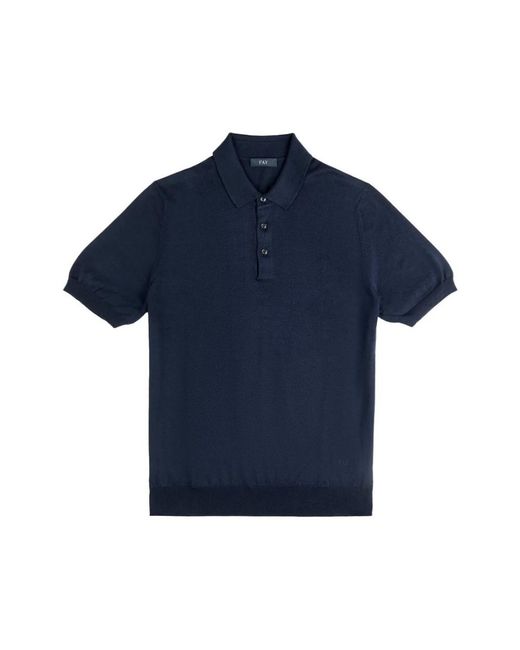 Fay Blue Polo Shirts for men
