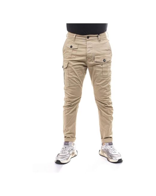 DSquared² Natural Slim-Fit Trousers for men