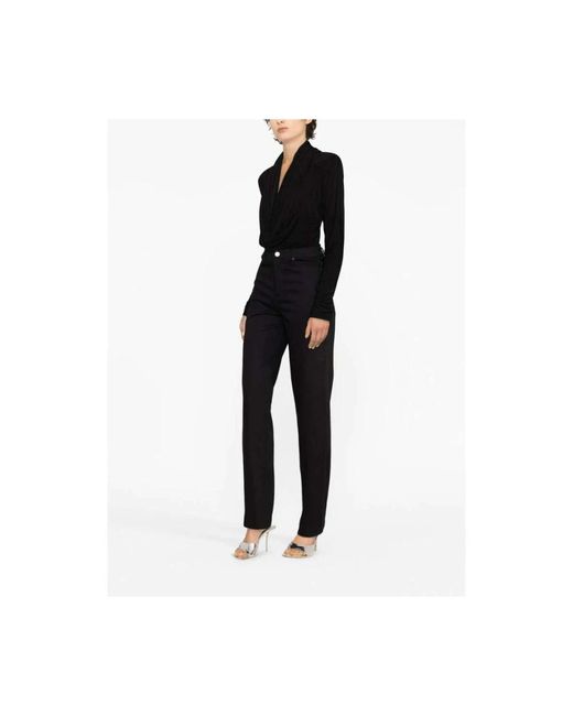ROTATE BIRGER CHRISTENSEN Twill High Rise Broek in het Black