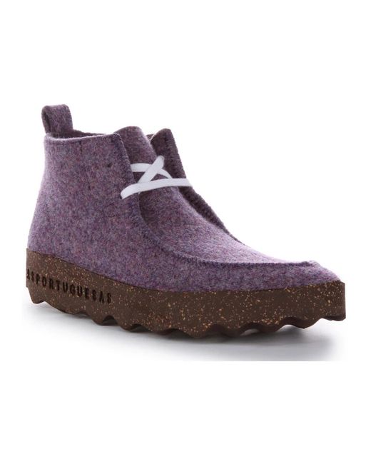 ASPORTUGUESAS Purple Lace-Up Boots