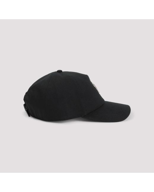 Moncler Accessoires ,Zwart ,Katoen Zwarte Katoenen Pet in het Black voor heren