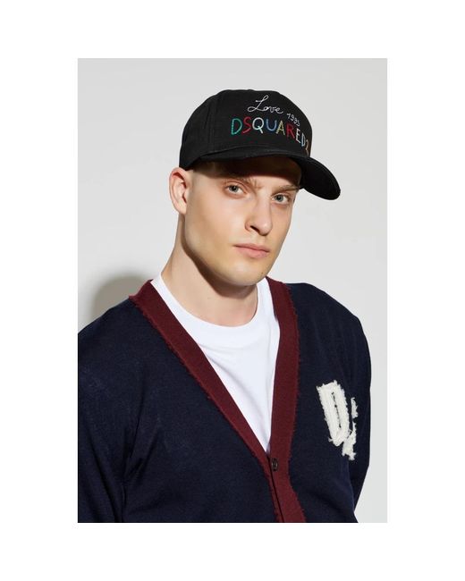 DSquared² Baseball Cap in het Black voor heren
