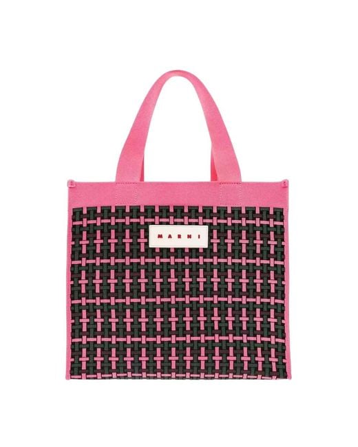 Marni Red Tote Bags