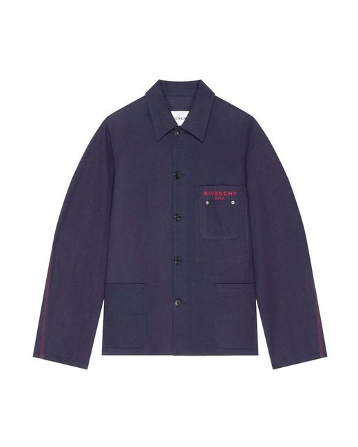 Givenchy Blue Light Jackets for men