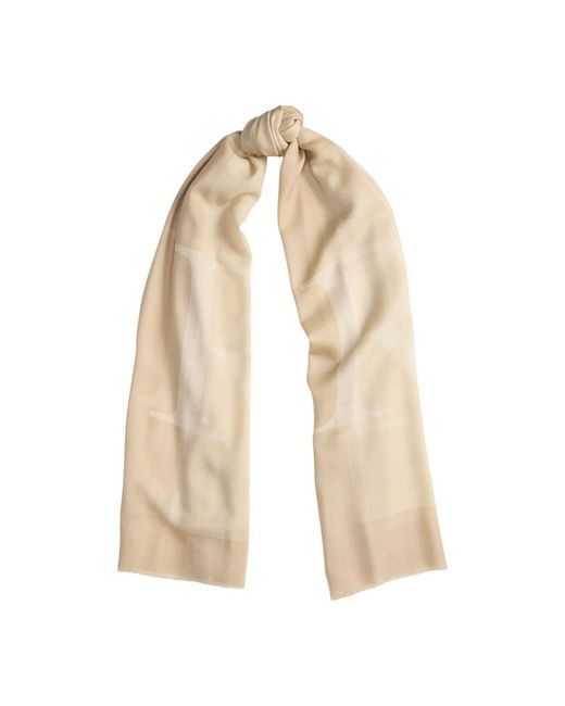 Ralph Lauren Natural Ralph Lauren Logo Jacquard Wool Wrap Scarf