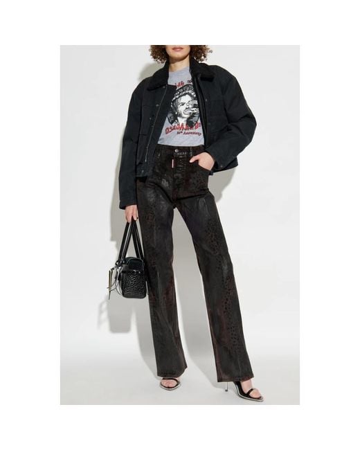 DSquared² Black Straight Trousers