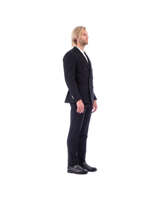 Lardini Blue Double Breasted Suits for men