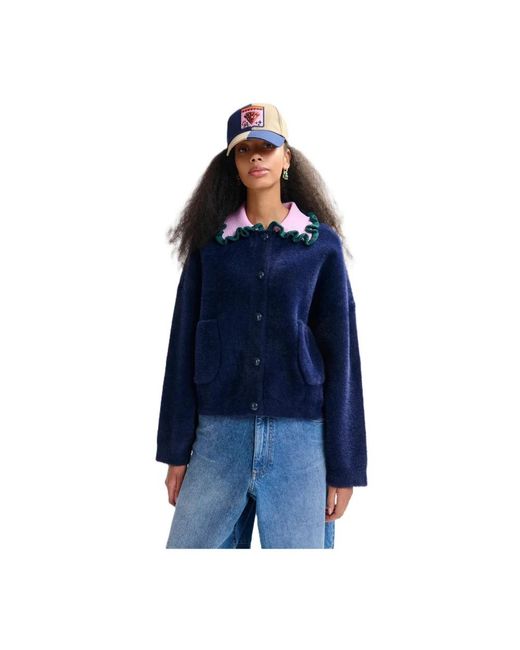 Essentiel Antwerp Jardener Gebreid Vest in het Blue