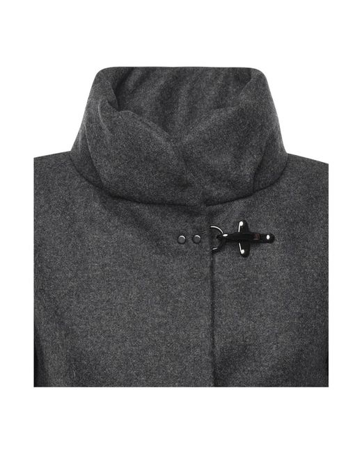 Fay Black Einreiher-Mantel