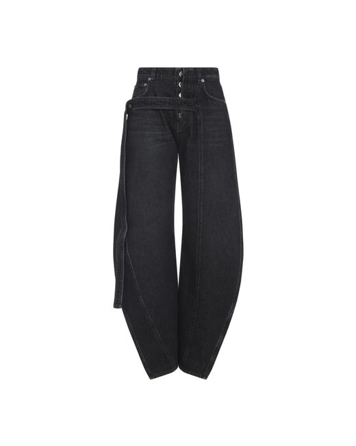 Jean Paul Gaultier Blue High-Waisted Jeans With Attached Belt