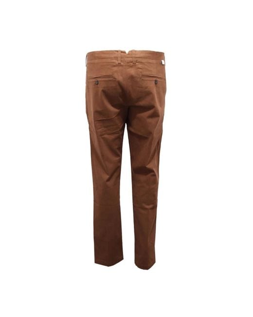 Paolo Pecora Brown Slim-Fit Trousers for men