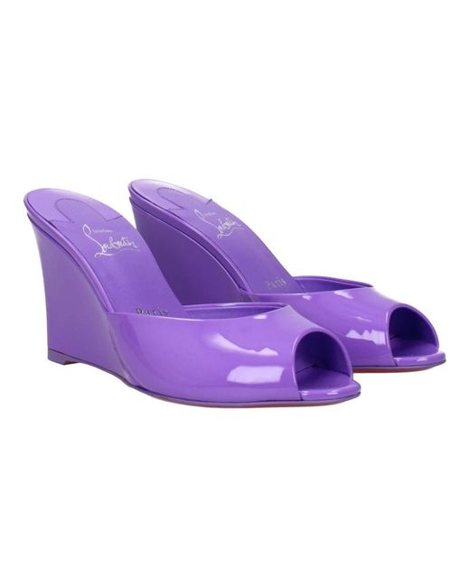 Wedges Christian Louboutin de color Purple