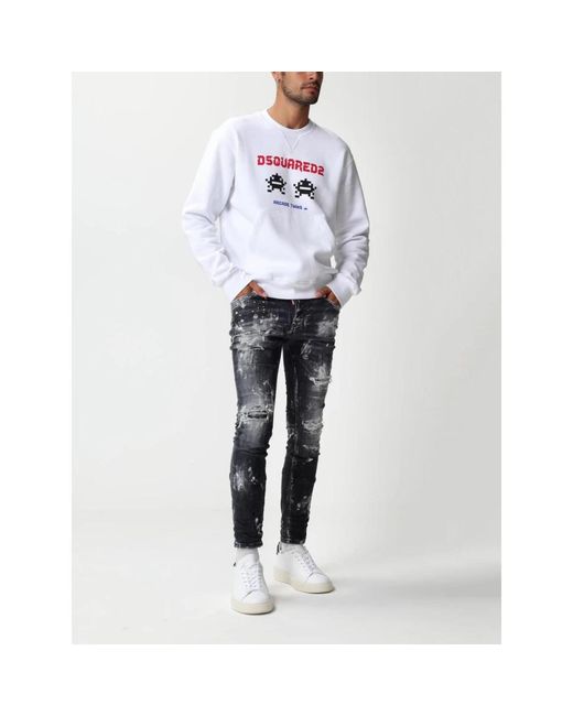 DSquared² White Sweatshirts for men