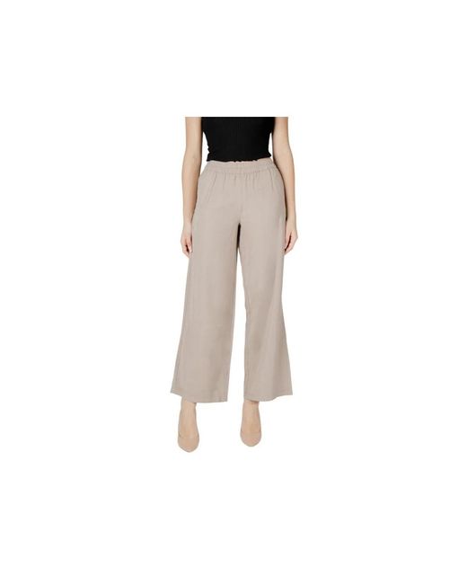 ONLY Viscose Moderne Broek in het Natural