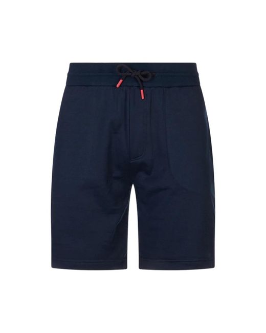 Kiton Training Shorts in het Blue voor heren
