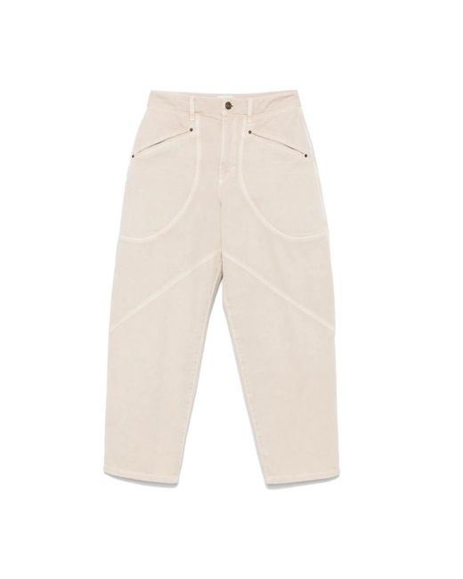 Isabel Marant Natural Loose-Fit Jeans