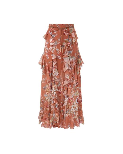 Zimmermann Red Maxi Skirts
