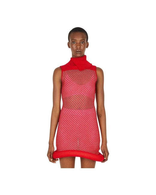 Louise Lyngh Bjerregaard Red Knitted Dresses