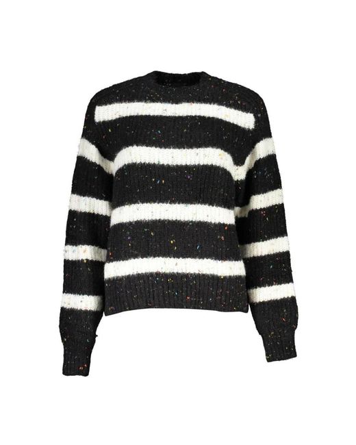 Round-neck knitwear Desigual de color Black