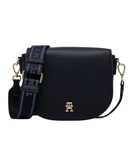 Tommy Hilfiger Blue Kleine Satteltasche Mit Logoband