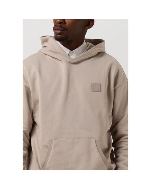 Colourful Rebel Herren Hoodie Uni Patch Dropped Shoulder in Natural für Herren