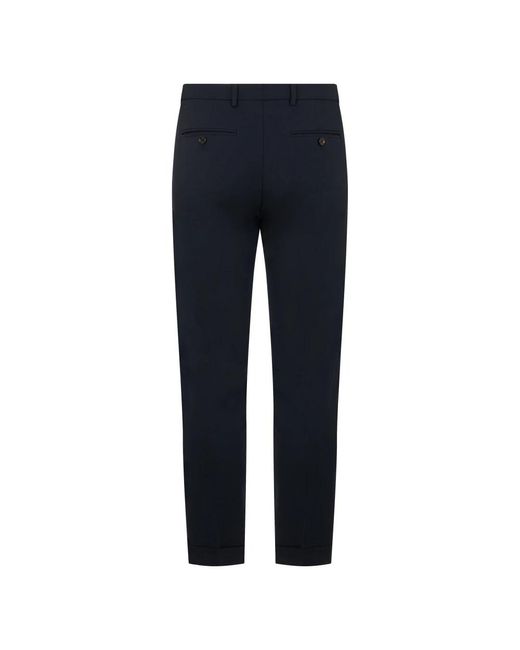 Moorer Blue Cropped Trousers for men