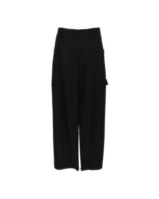Yohji Yamamoto Tab Wide P Pants in het Black voor heren