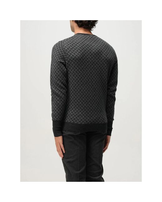 Drumohr Black Round-Neck Knitwear for men