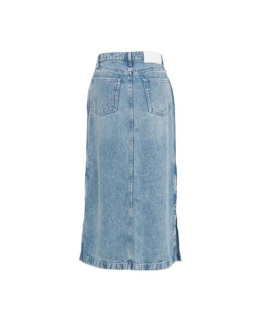 7 For All Mankind Blue Denim Skirts